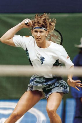 Steffi Graf on her way to her fourth Australian Open title in 1994.