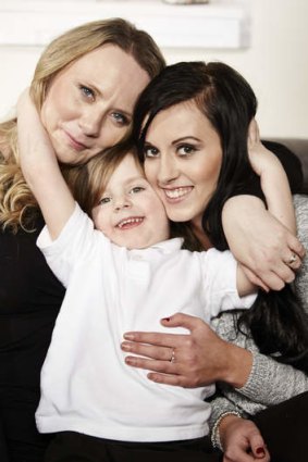 Generation next … Jenny Molloy with daughter Lauren, 20, and granddaughter Lily, 3.