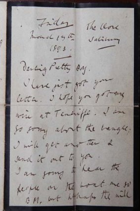 Letter from Lord Alfred Douglas to Maurice Schwabe dated 5 March 1892.