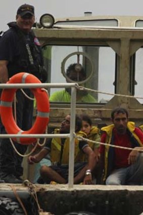 Asylum seekers intercepted at Christmas Island.