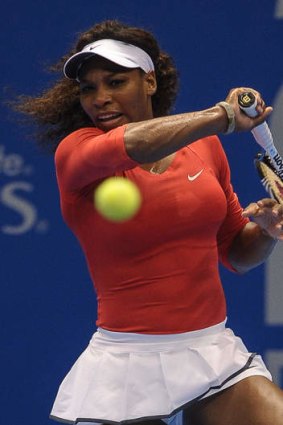 Back on track: Serena Williams withdrew from an exhibition match in Thailand following surgery on her feet.
