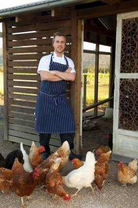 Garden advantage ... head chef Josh Davidson of Margan Restaurant.