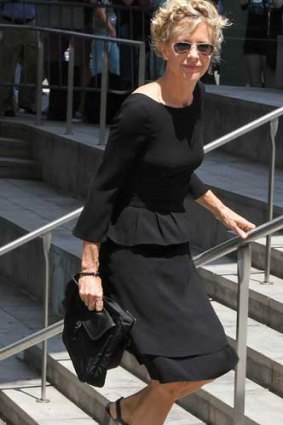Meg Ryan attends the service for Ephron.