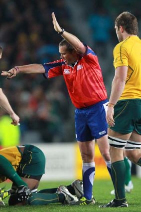 Not a favourite person among Springboks fans ... referee Bryce Lawrence.