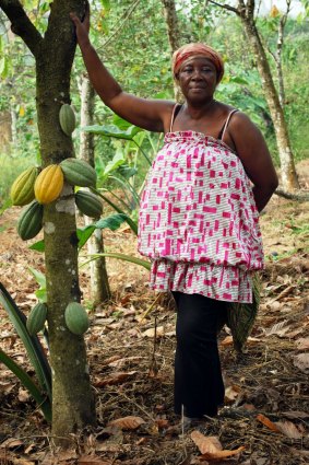 Mary Appiah is a Fairtrade cocoa farmer from the Enchi district of Ghana, one of the biggest cocoa-producing countries in the world.