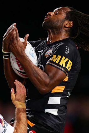 Lote Tuqiri will be tested under the high ball by the Panthers.