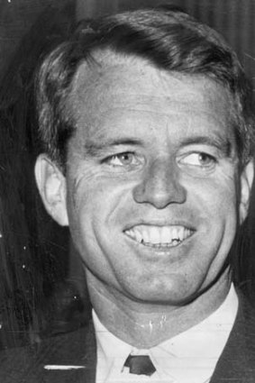 Robert Kennedy on his 36th birthday.