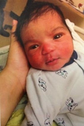 Kayden Powell, who was found in a bin during freezing weather.