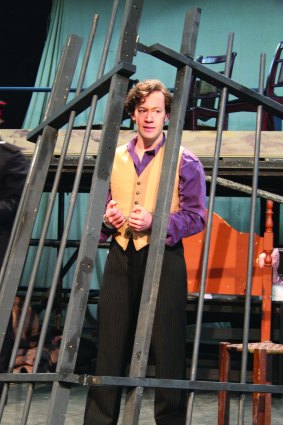 Tim Sekuless as Macheath in The Threepenny Opera.