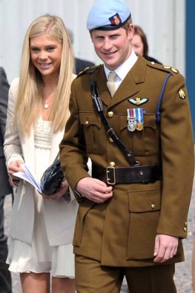 "Prince Harry doesn't go for high-maintenance girls": Harry with his then-girlfriend Chelsy Davy at a graduation ceremony at Middle Wallop.