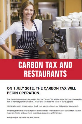 Another of the anti-carbon tax posters.