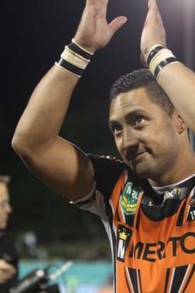 Goodbye: Marshall thanks the Leichhardt fans.