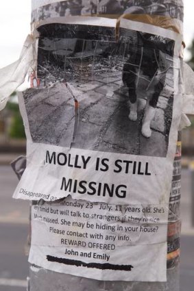 One of the missing posters put up  around Molly’s home.