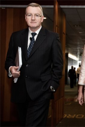Reshuffle: Westpac's newly appointed deputy chief Phil Coffey with chief executive Gail Kelly.