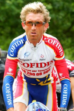 Now in disgrace &#8230; Matt White riding in the 2005 Tour de France.