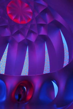 Exxopolis: A huge inflatable strucutre filled with tunnels.