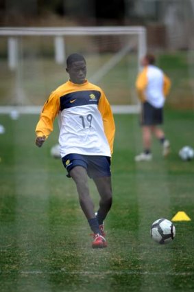 Big chance: Jason Geria will play in defence for Melbourne Victory against Wellington on Sunday.