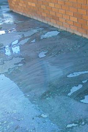 Photo posted on Twitter of reported liquefaction following Christchurch earthquake.
