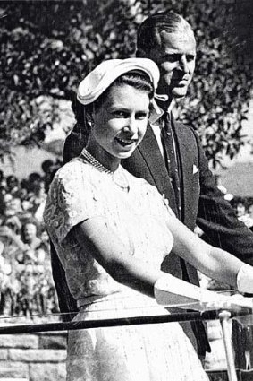 Queen Elizabeth II in Australia in 1954.
