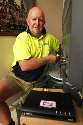 Stephen O'Rourke, from Warrnambool TV Antennas is reminding shows the installation of set top box before the transition to digital television is completed in May.