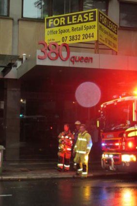 Emergency crews attend 380 Queen Street where a roof was reported to have collapsed.