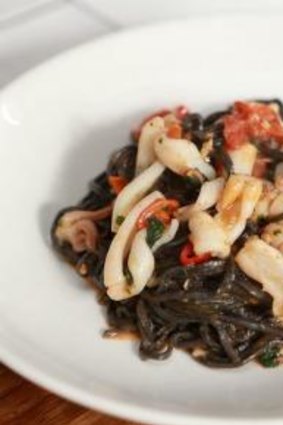 The squid ink tagliolini at Mess Hall.