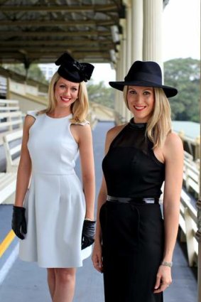 Black-and-white fashion finalists: Georgina McKerrow and Marlia Saunders.