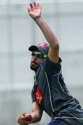 Inside edge ... Fawad Ahmed was invited to train with the Australian team because his deliveries resemble Imran Tahir's.