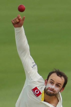Good day: Nathan Lyon picked up four wickets on day two of the final Test.