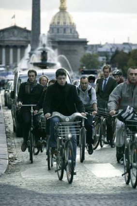 Shared approach ... a Velib bike in Paris. <i>Photo: Reuters</i>