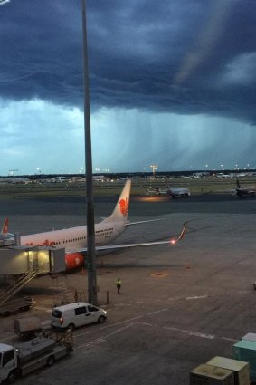 Threatening looking skies over the airport captured by Mitchell Wright.
