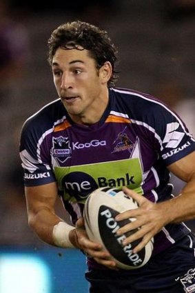 On the run: Billy Slater.