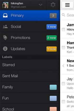 How the new Gmail layout will look on iPhone.