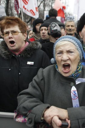 Russians of all ages are uniting in Moscow to protest the alleged rigging of the Russian Presidential election.