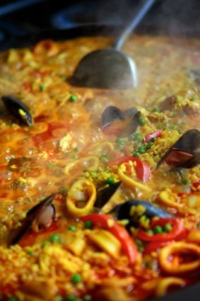 The paella is a speciality from Simply Spanish.