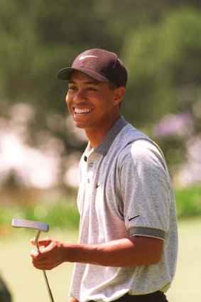 Past glory &#8230; Tiger Woods in 1996, the last time he played the Australian Open, when he finished fifth.