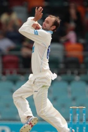NSW and Australian spinner Nathan Lyon failed to take a wicket but was tidy from his 18 overs.