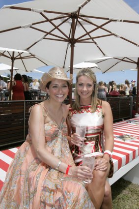 Mia Greves and Kate Arnott at the Portsea polo match.