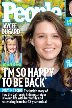 First photo ... Jaycee Dugard on the cover of <i>People</i> magazine.