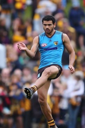 Rioli going through his paces at training sessions during the week.