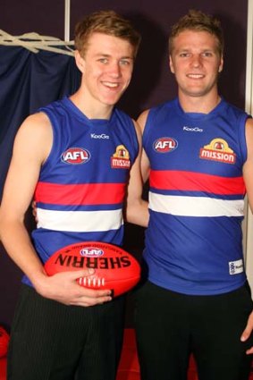 Footscray's first two national draft selections Jackson Macrae and Jake Stringer.