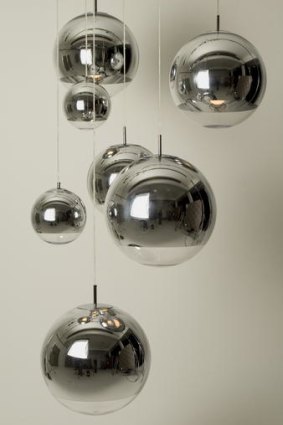 Tom Dixon Mirror Ball lights.