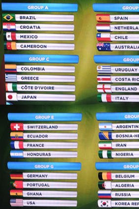 How they were drawn: the groups of the 2014 Brazil World Cup.