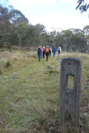 One of the many heritage directional markers along The Settlers Track