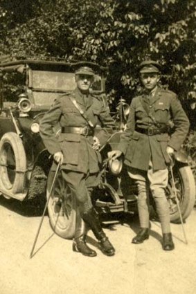 Brothers in arms &#8230; Les Trenerry, left, and his twin Bill were both awarded the Military Cross, but had troubles in their relationship after the war.