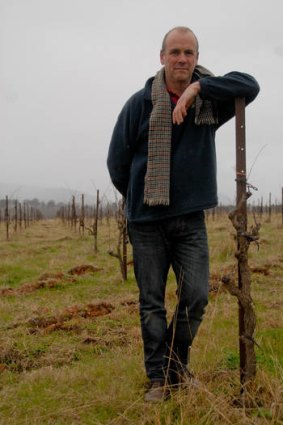 David Lowe at his Mudgee Vineyard in 2010.