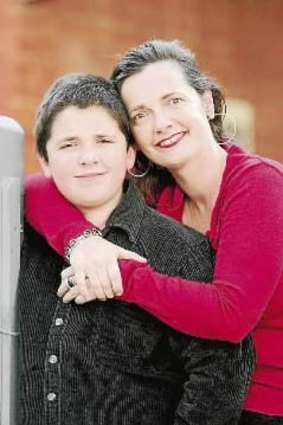 Catherine Deveny with her son, Dominic