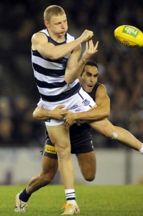 Geelong's Taylor Hunt during round 21.