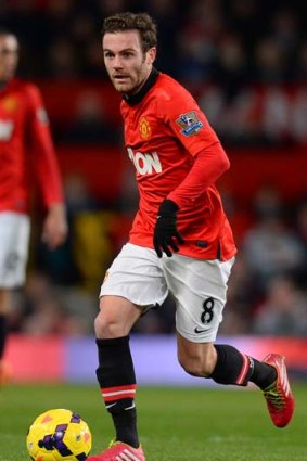 Juan Mata during his first outing for his new club.