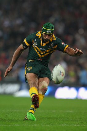Perfect record ... Johnathan Thurston of Australia kicked six goals from as many attempts.